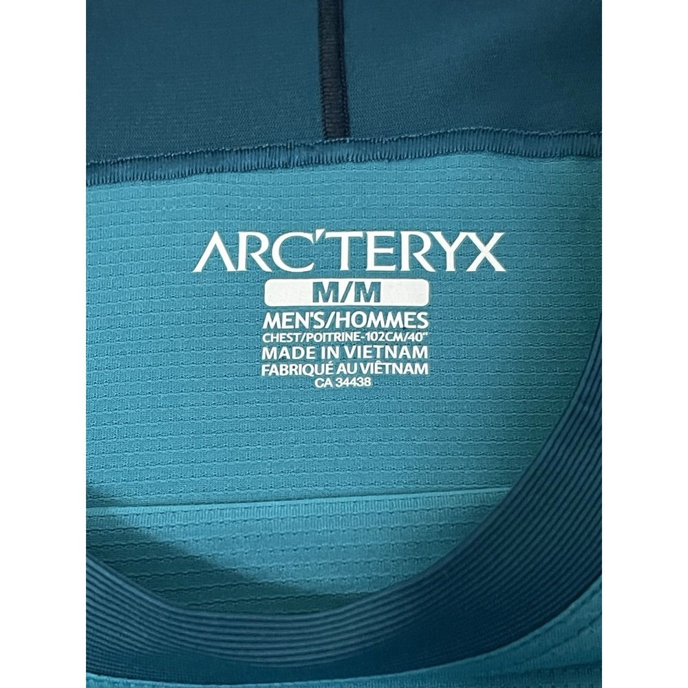 NWT ARC'TERYX Motus‎ Comp SS Men Firoza Blue T-Shirt Sample Medium - Picture 2 of 8